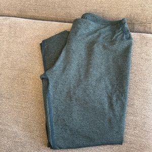 NoBull crop legging. Low rise. Heather teal